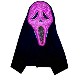 Pink Bedazzled SCREAM Halloween Mask